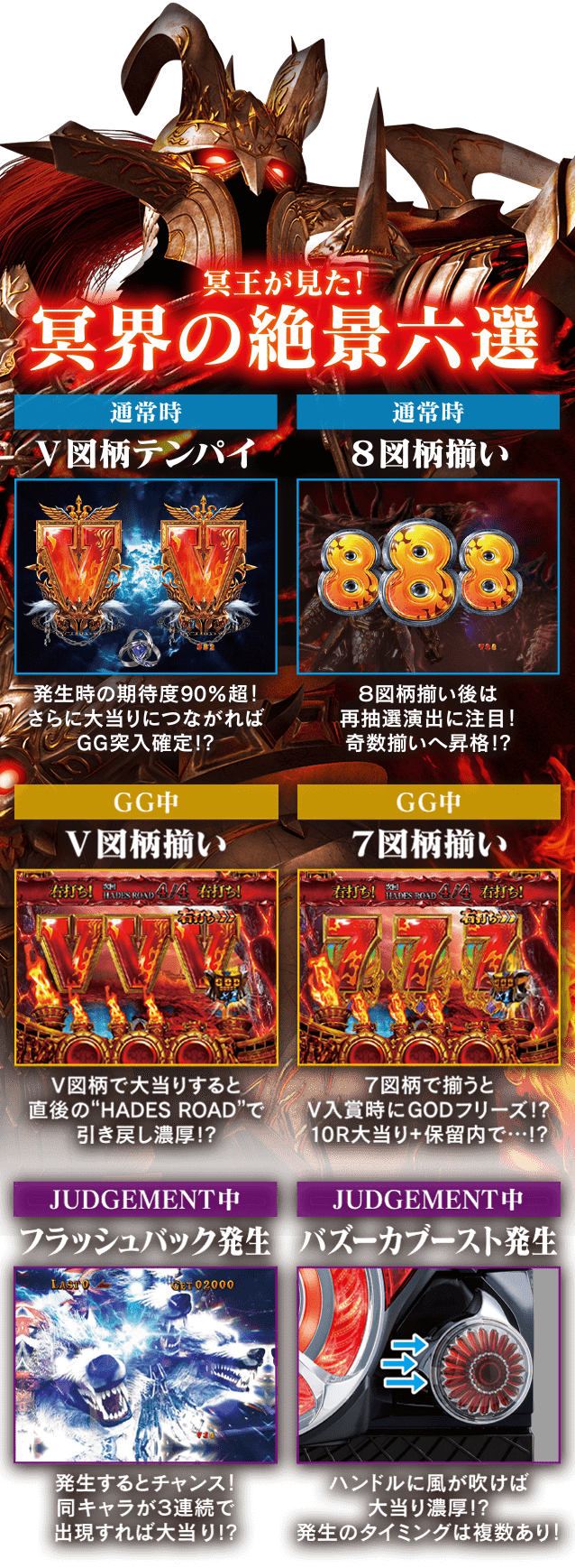 絶景六選｜Pアナザーゴッドハーデス ジャッジメント 機種サイト