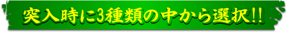 突入時に3種類の中から選択!!