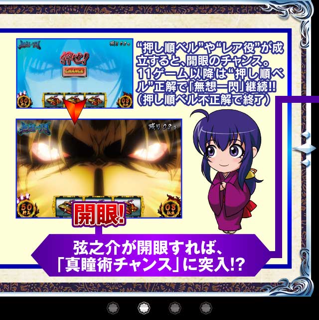 無想一閃＆真瞳術チャンス ｜ 「SLOTバジリスク〜甲賀忍法帖〜絆」機種