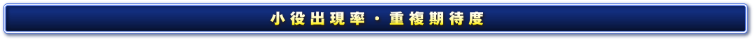 小役出現率、重複期待度