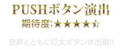 PUSHボタン演出　期待度：★4.5　音声とともに巨大ボタンが出現!!